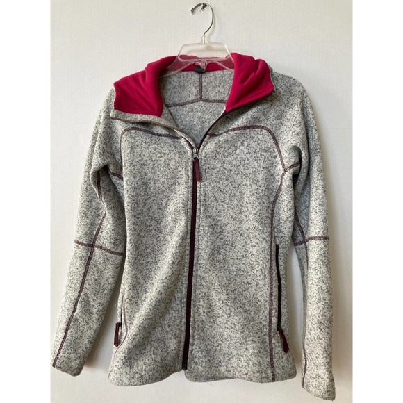 Haglofs Womens Knit Fleece Zip Jacket Gray Sz M Swook Hood Sweden - Picture 3 of 6